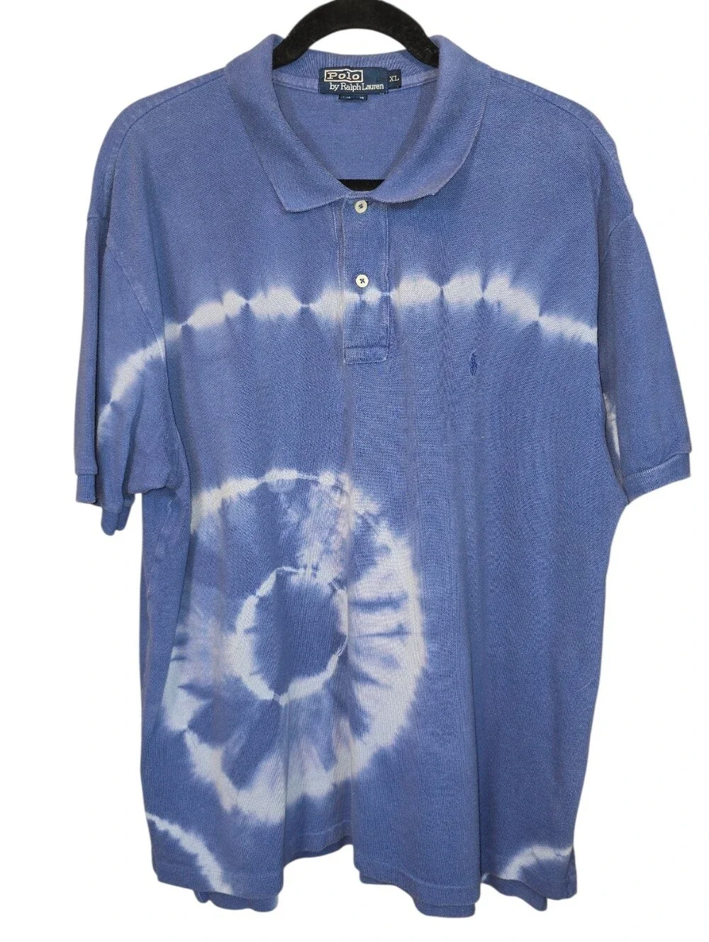 Vintage Polo Ralph Lauren Sunburst Tie Dye Polo Shirt 100% Cotton Size XL